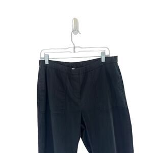 J. Jill Black Casual Pull On Elastic Waist Straight Leg Chino‎ Pants Size Medium